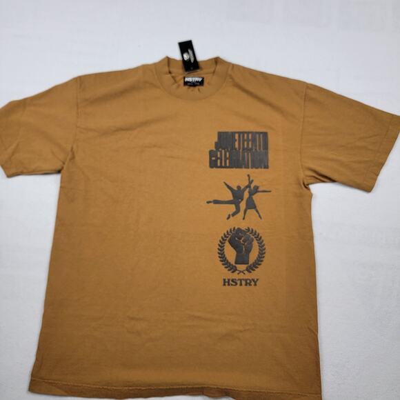 HSTRY by NAS Juneteenth Celebration Tshirt Brown Sz L (751-752) - Picture 1 of 4